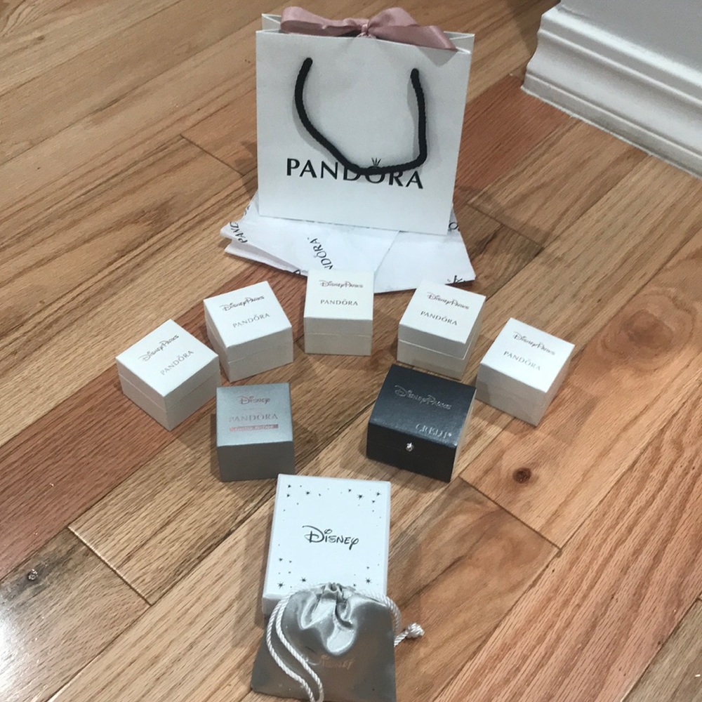 Pandora Disney Exclusive Empty Charm Box + Bag